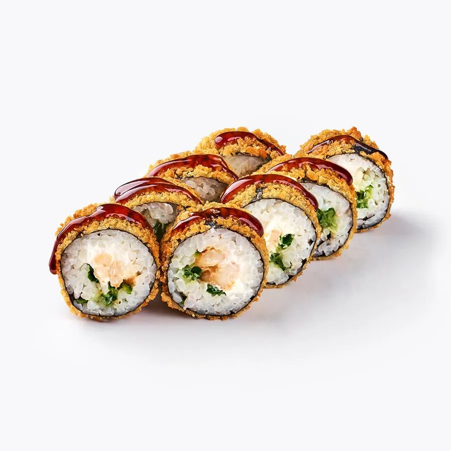 Темпура с креветкой и зеленым луком 